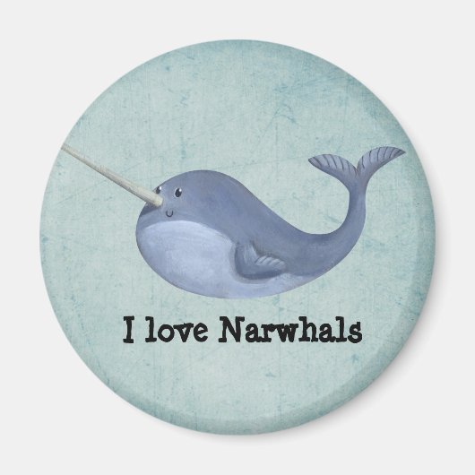I Liebe Narwhals Magnet (Vorne)