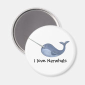 I Liebe Narwhals Magnet (Vorderseite/Rückseite)