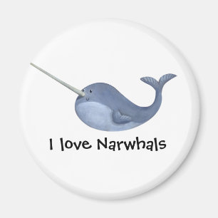 I Liebe Narwhals Magnet