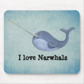 I Liebe Narwhals Mousepad (Vorne)