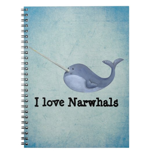 I Liebe Narwhals Notizblock (Vorderseite)
