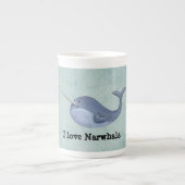 I Liebe Narwhals Porzellantasse (Vorderseite)