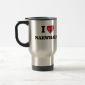 I Liebe Narwhals Reisebecher (Links)
