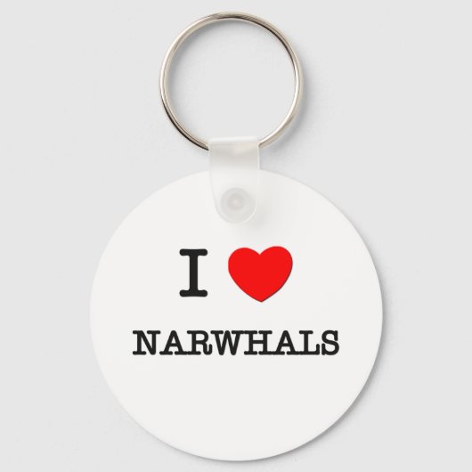 I Liebe NARWHALS Schlüsselanhänger (Vorderseite)