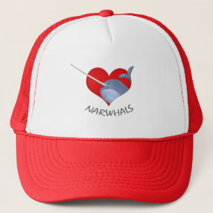 I Liebe Narwhals Truckerkappe