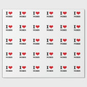 I Liebe-Nasen Geschenkpapier (Flach)