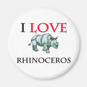 I Liebe-Nashorn Magnet