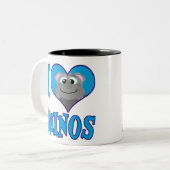 I Liebe Nashörner Zweifarbige Tasse (Vorderseite Links)