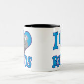 I Liebe Nashörner Zweifarbige Tasse (Mittel)