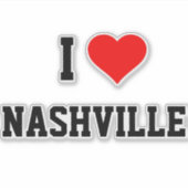 I Liebe Nashville Aufkleber (Vorderseite)