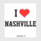 I Liebe Nashville Aufkleber (Blatt)