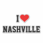 I Liebe Nashville Aufkleber (Vorderseite)
