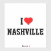 I Liebe Nashville Aufkleber (Blatt)