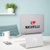 I Liebe Nashville Aufkleber (Laptop auf Schreibtisch)