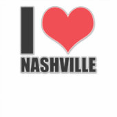 I Liebe Nashville Aufkleber (Vorderseite)