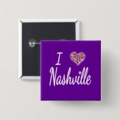 I Liebe Nashville Button (Vorne & Hinten)