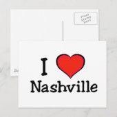 I Liebe Nashville Postkarte (Vorne/Hinten)