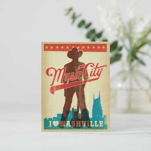 I Liebe Nashville Postkarte (Stehend Vorderseite)