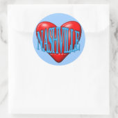 I Liebe Nashville Runder Aufkleber (Tasche)