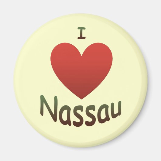 I Liebe Nassau Magnet (Vorne)