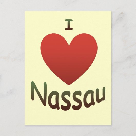 I Liebe Nassau Postkarte (Vorderseite)