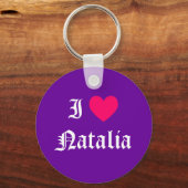I Liebe Natalia Schlüsselanhänger (Vorderseite)