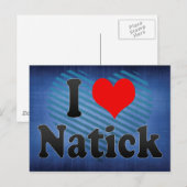 I Liebe Natick, Staaten Postkarte (Vorne/Hinten)