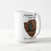 I Liebe National Parks Centennial Art Print Kaffeetasse (VorderseiteRechts)