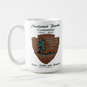 I Liebe National Parks Centennial Art Print Kaffeetasse (Links)