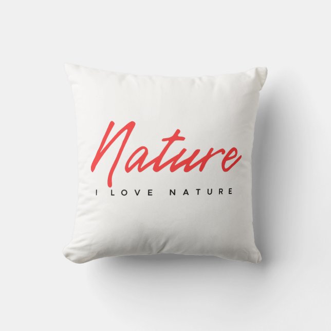 I Liebe Natur Logo-Design Stift Kissen (Vorderseite)