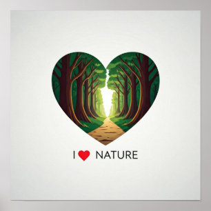I Liebe Natur Poster