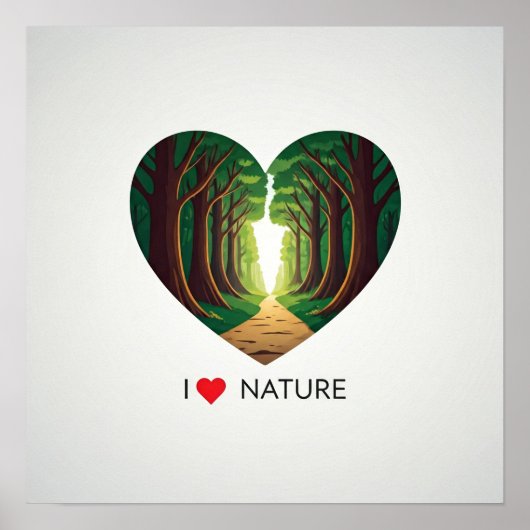 I Liebe Natur Poster (Vorne)