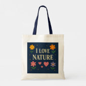 "I Liebe Nature" Blumenkäppchen Öko — Tragetasche (Rückseite)