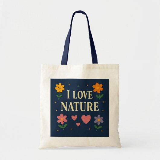 "I Liebe Nature" Blumenkäppchen Öko — Tragetasche (Vorne)