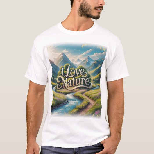 I Liebe Nature - für Adventure Lovers, Outdoor T-Shirt (Vorderseite)