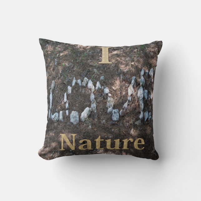 I Liebe Nature Throw Kissen (Vorderseite)