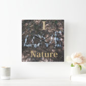I Liebe Natureinstellung Quadratische Wanduhr (Zuhause)