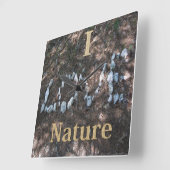 I Liebe Natureinstellung Quadratische Wanduhr (Winkel)
