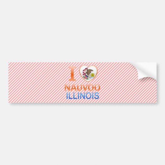 I Liebe Nauvoo, IL Autoaufkleber (Vorne)