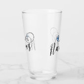 I Liebe Naxos, griechische Flagge Glas (Links)