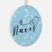 I Liebe Naxos, griechische Flagge Keramik Ornament (Rechts)