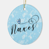 I Liebe Naxos, griechische Flagge Keramik Ornament (Links)