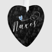 I Liebe Naxos, griechische Flagge Ornament (Vorderseite)