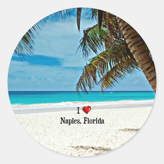 I Liebe Neapel, Florida Runder Aufkleber (Vorderseite)