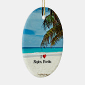 I Liebe Neapel, Florida, tropische Landschaft Keramik Ornament (Rechts)