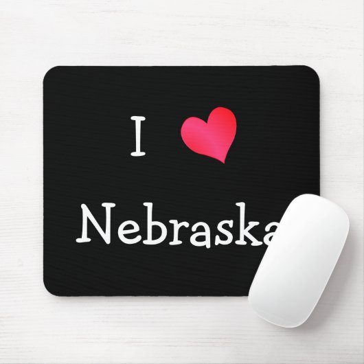 I Liebe Nebraska Mousepad (Mit Mouse)