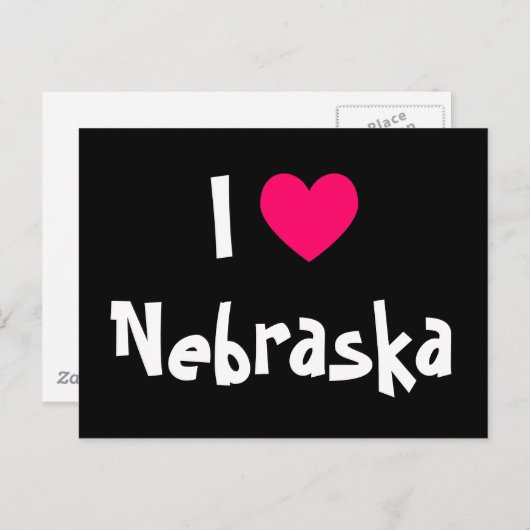 I Liebe Nebraska Postkarte (Vorne/Hinten)
