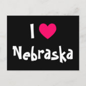 I Liebe Nebraska Postkarte (Vorderseite)