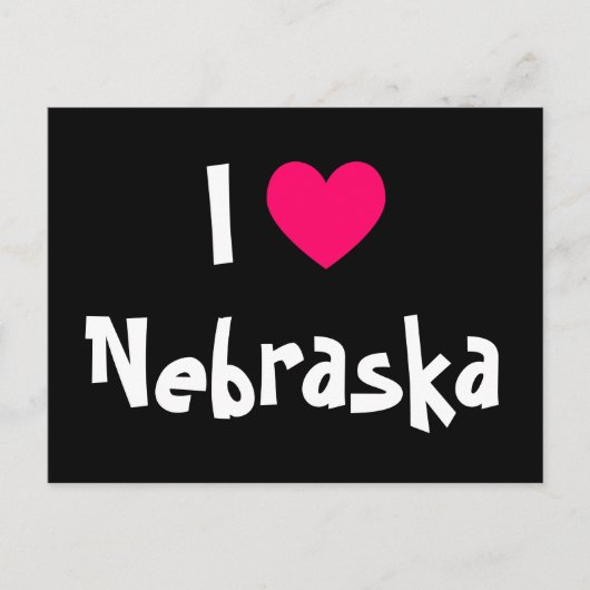 I Liebe Nebraska Postkarte (Vorderseite)