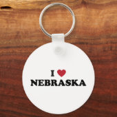 I Liebe Nebraska Schlüsselanhänger (Vorderseite)